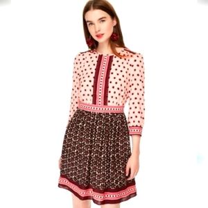 Kate Spade Rambling Rose Floral Tile Mini Dress
